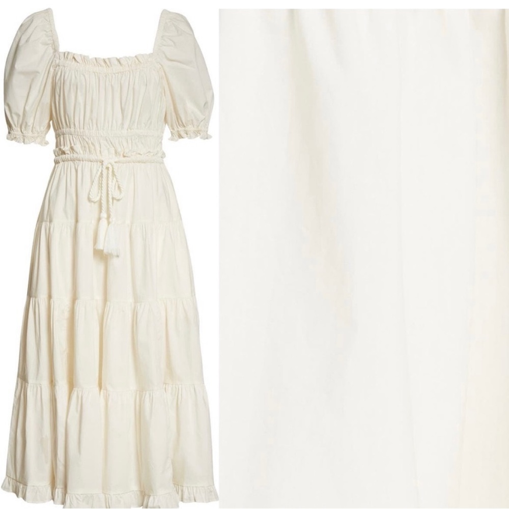 Ulla Johnson NWOT Iliana Puff Sleeve Cream Cottagecore Dress size 8